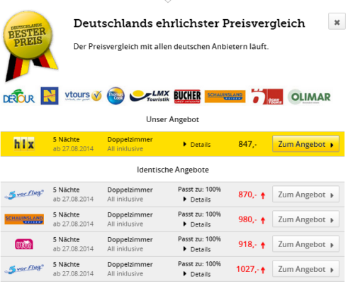 HLX Preisvergleich