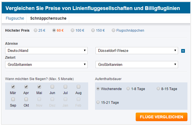 Flugpreis Finder
