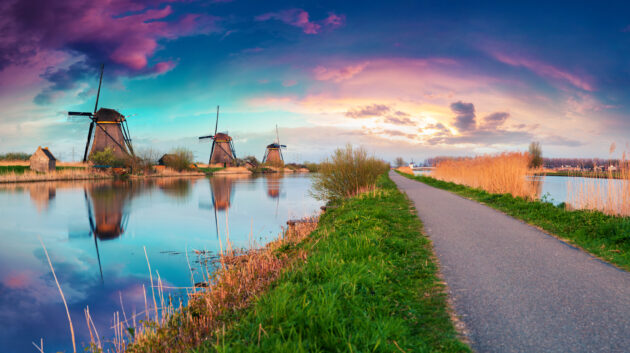 Holland Windmühlen in Canak bei Kinderdijk