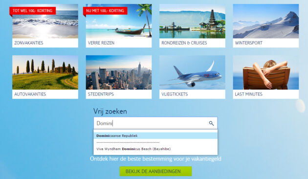 Reise buchen auf TUi.nl