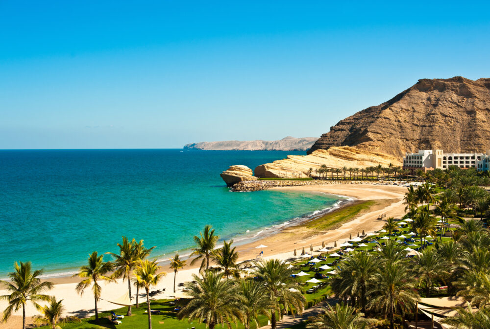 Oase mit Strand im Oman