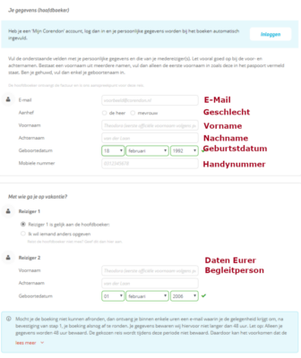 Corendon Kundendaten