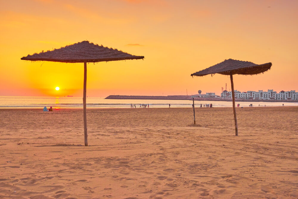 Strand Agadir Sonneuntergang