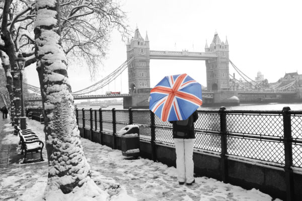 London im Winter vor Tower Bridge
