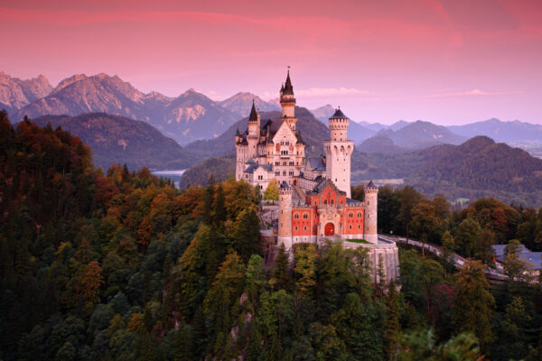 Schloss Neuschwanstein Sonnenuntergang