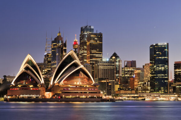 Australien Sydney Nacht Skyline Lichter