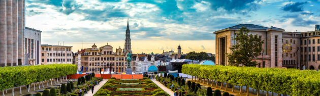 Belgien Brüssel Garten Gebäude Panorama