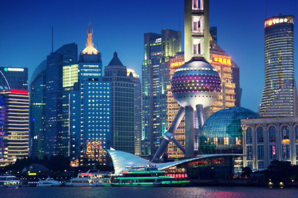 China Shanghai Stadt Gebäude