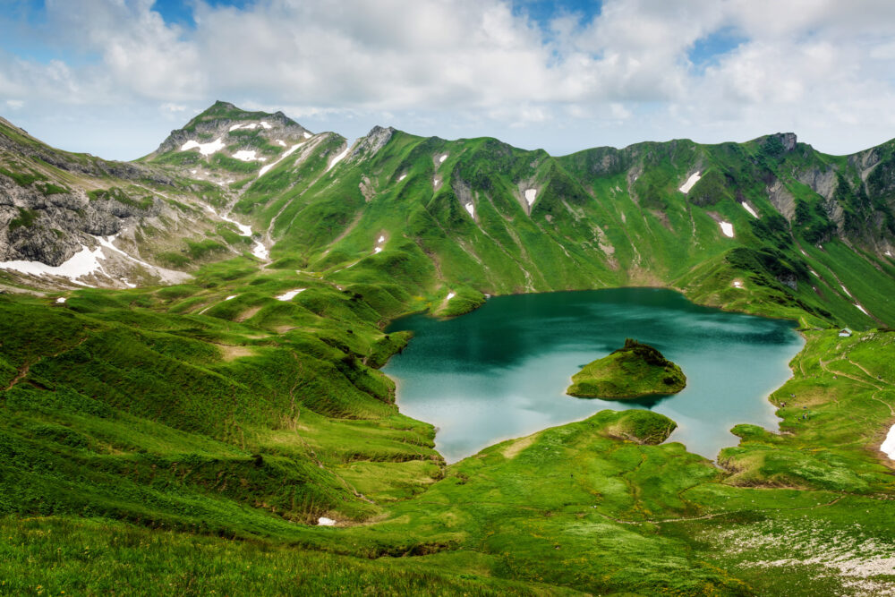 Deutschland Allgäu Schrecksee Berge