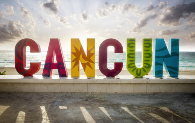 Mexiko Cancun Schild