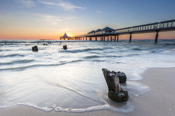 Usedom Urlaub: Ostsee Heringsdorf Steg Stein