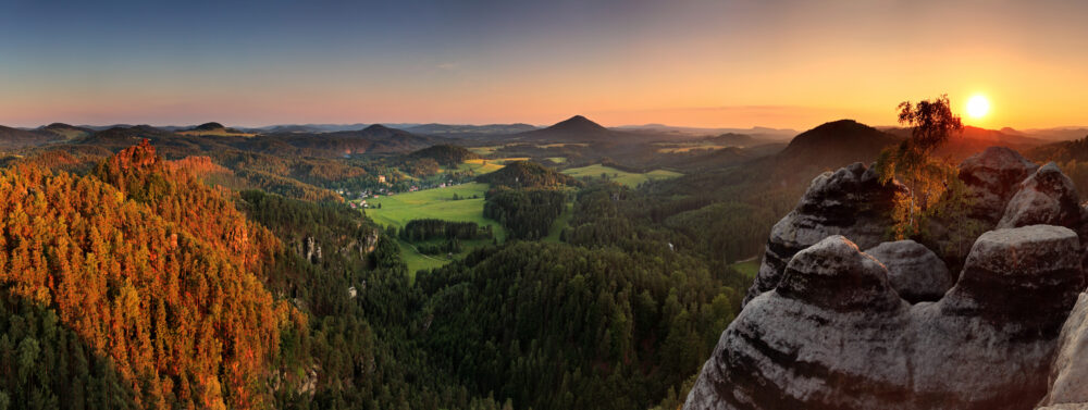 Sachsen Schweiz Sonnenuntergang