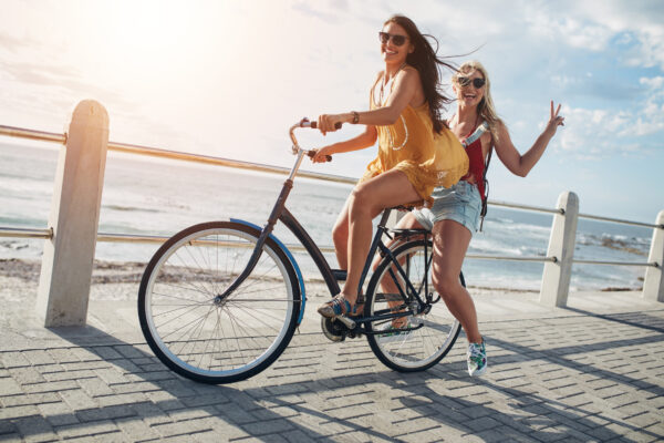 Fahrrad Freunde Städtetrip