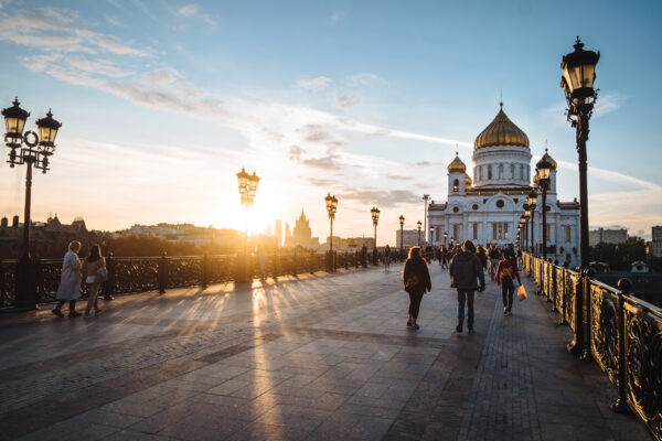 Russland Moskau Brücke