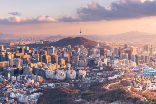 Südkorea Seoul von oben
