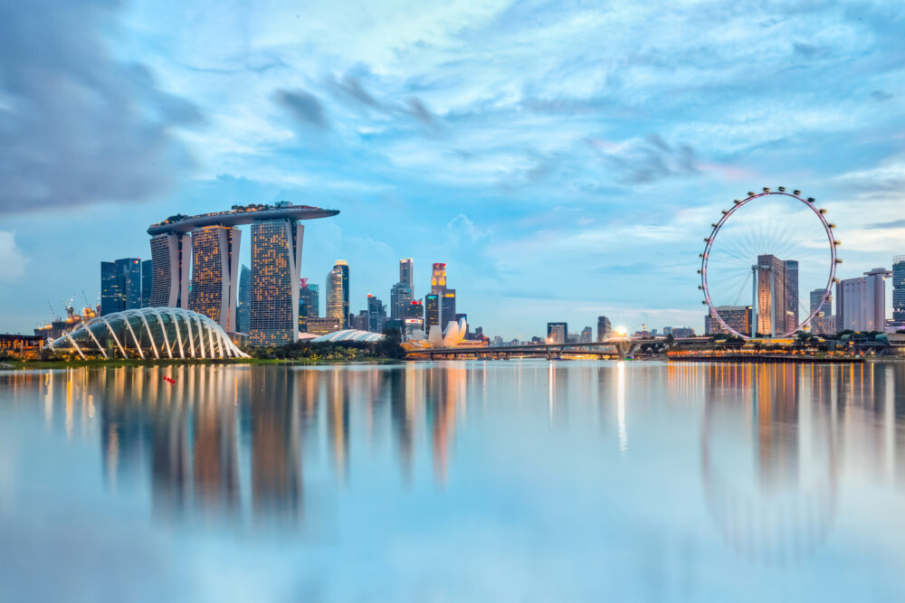 Singapur Skyline Riesenrad