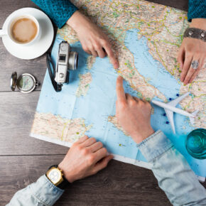Weltkarte reisen Urlaub planen