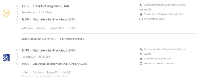 Google Flights Fluginfos