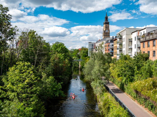 Karl-Heine-Kanal im Stadtteil Plagwitz in Leipzig