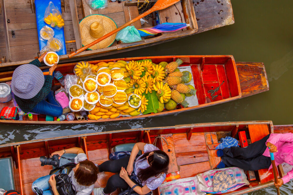 Bangkok Floating Market Boote Thailand