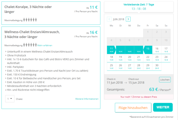 5 Tage Wellness Chalet