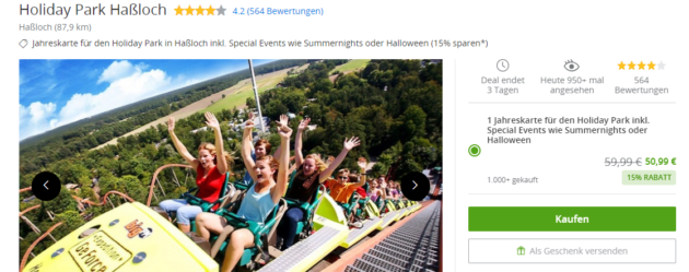 Freizeitpark: Jahreskarte für den Holiday Park nur 51€ - Urlaubstracker.de