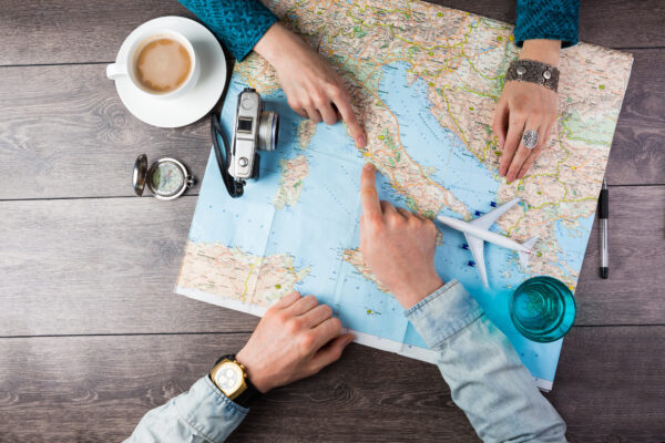 Reiseroute mit Karte planen