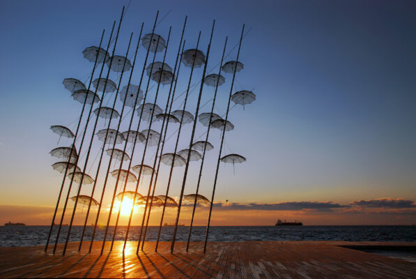 Griechenland Thessaloniki Sonnenuntergang