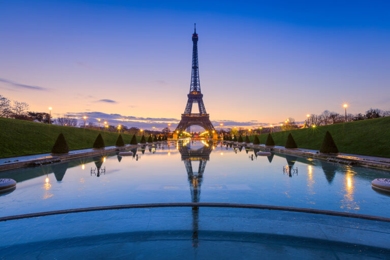 Frankreich Paris Eiffelturm Abend