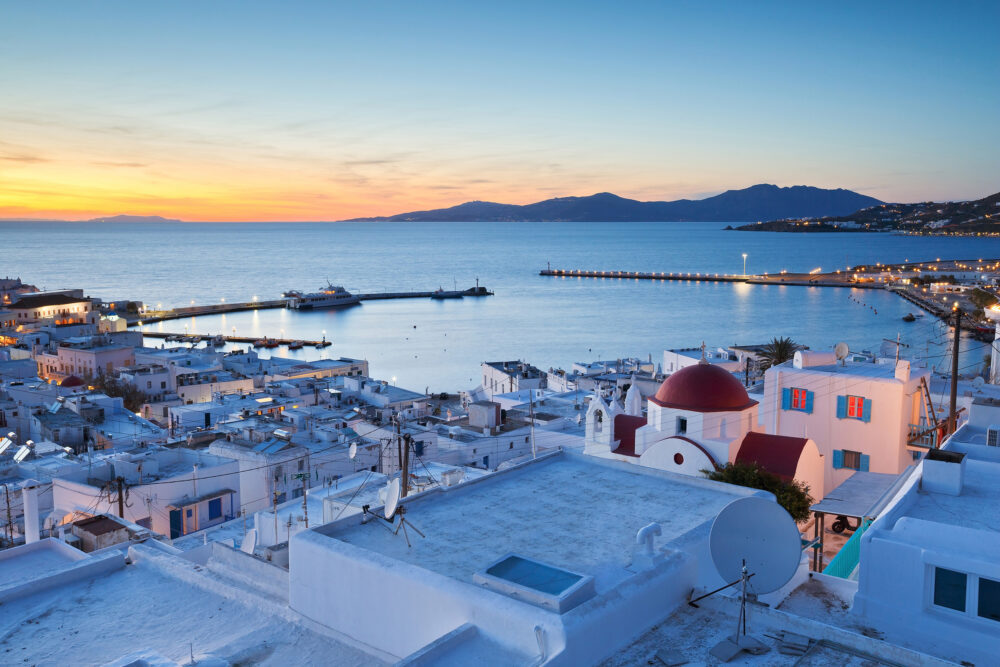 Griechenland Mykonos Abend