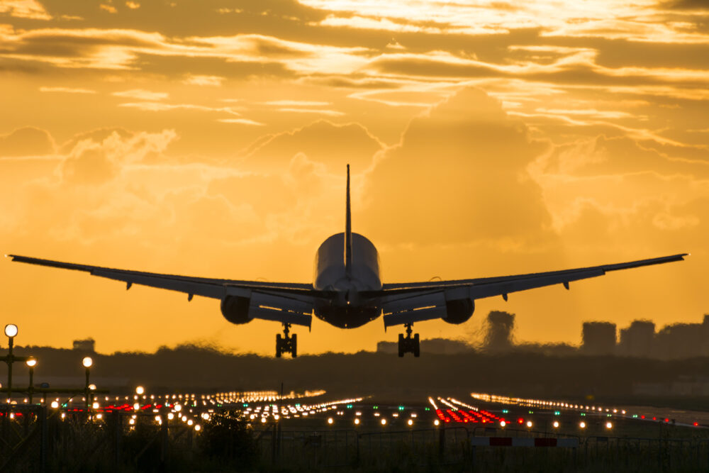 Flugzeug Landung