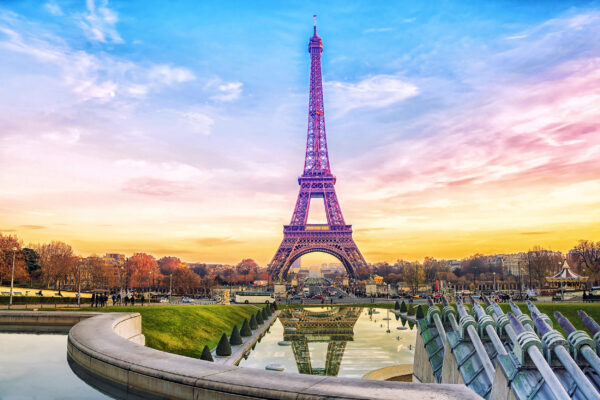 Frankreich Paris Lila Eiffelturm