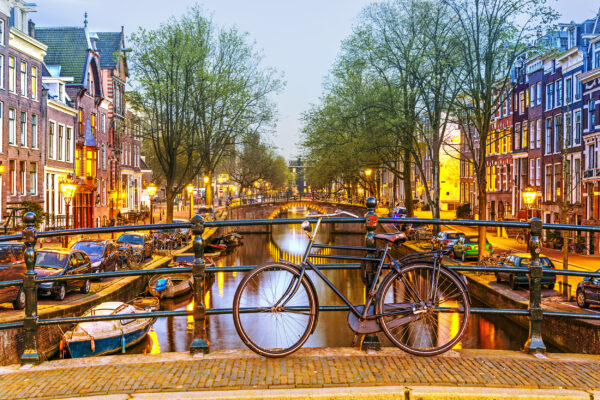 Niederlande Amsterdam Fahrrad Nacht
