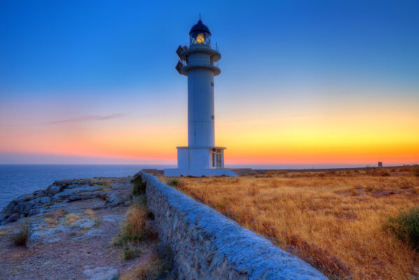 Spanien Balearen Formentera Leuchtturm
