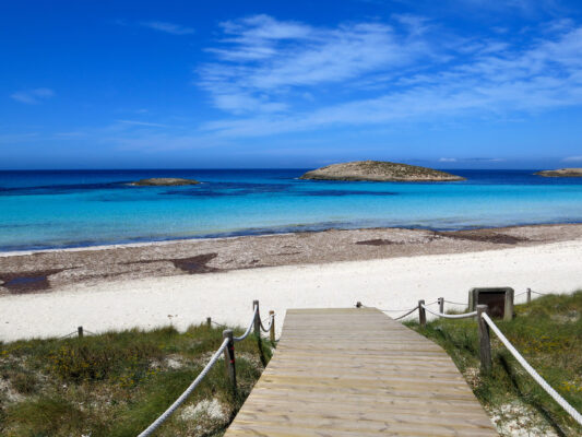 Spanien Balearen Formentera Strand Weg