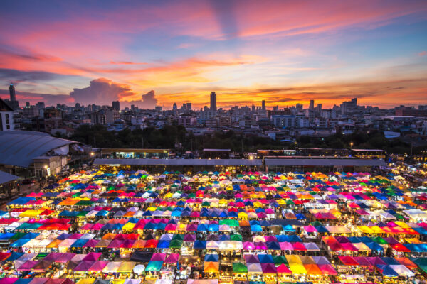Thailand Bangkok Zelte Markt