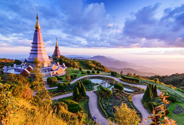 Thailand Chiang Mai two Pagoda