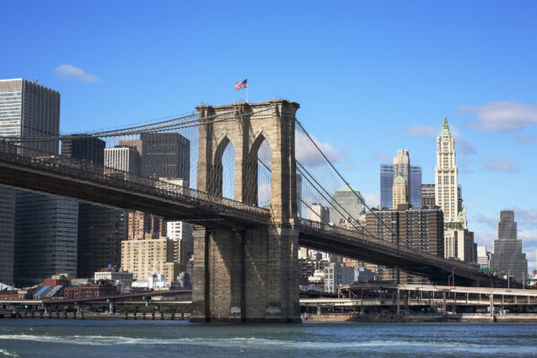 USA New York Brooklyn Bridge View