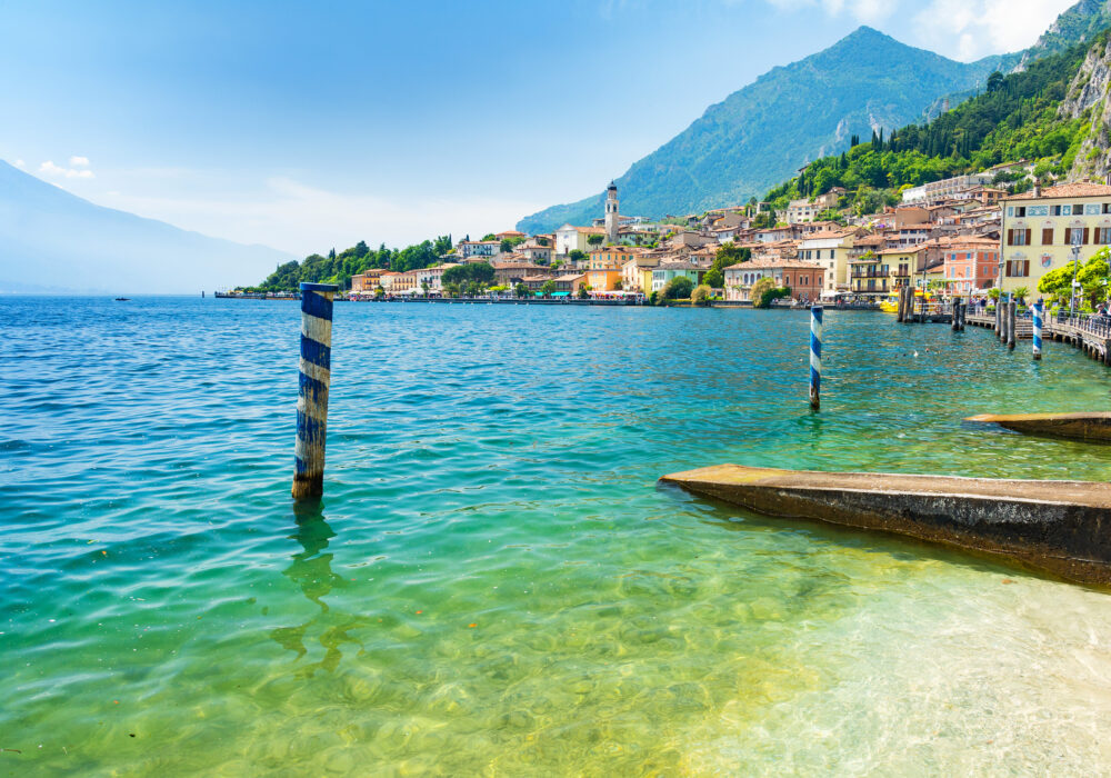 Italien Gardasee Limone Sul Garda Ausblick