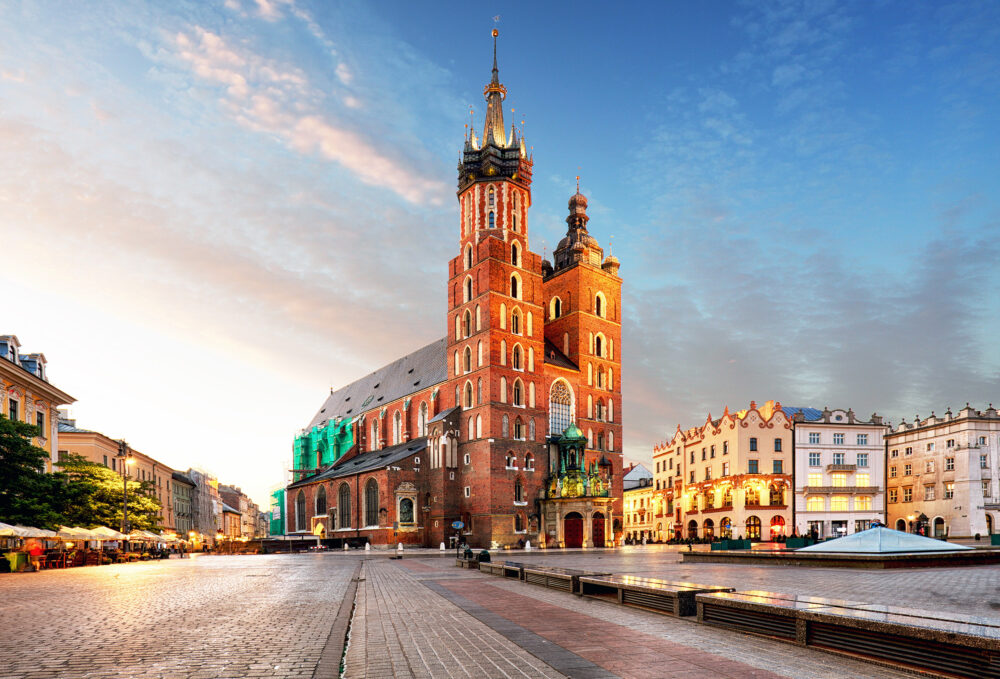 Polen Krakau Altstadt Zentrum