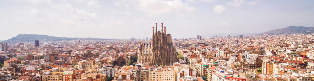 Spanien Barcelona View Panorama
