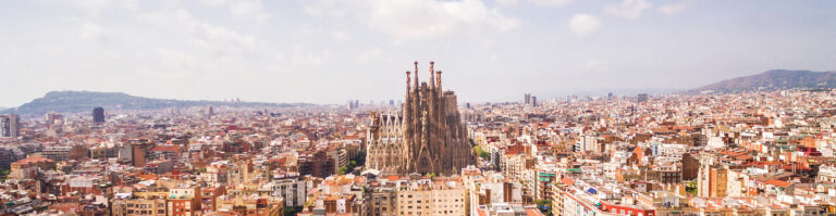 Spanien Barcelona View Panorama