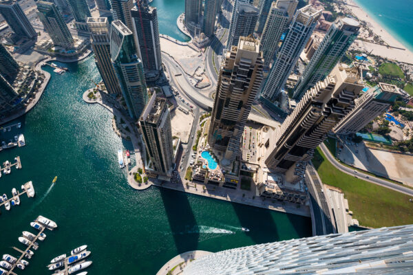 VAE Dubai Skyline von oben