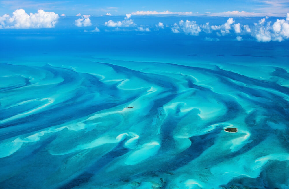 Bahamas Inseln von oben