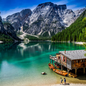 Italien Südtirol Braies See Alpen