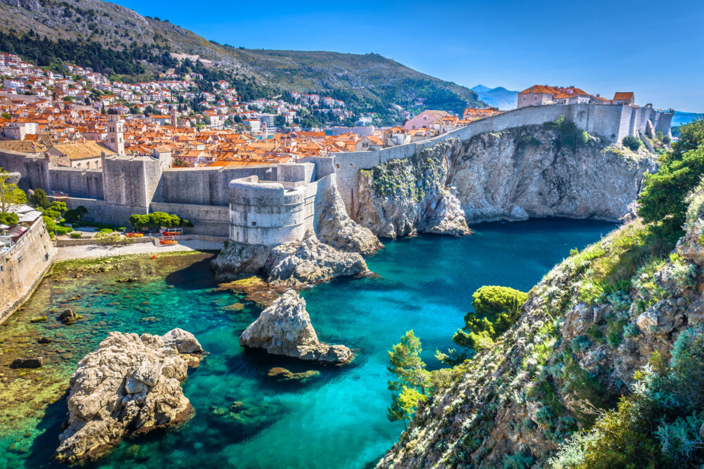 Kroatien Dubrovnik Altstadt Luftbild