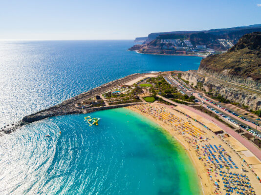 Spanien Gran Canaria Playa de Amadores Klippe