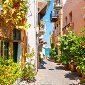 Griechenland Kreta Straße in Chania