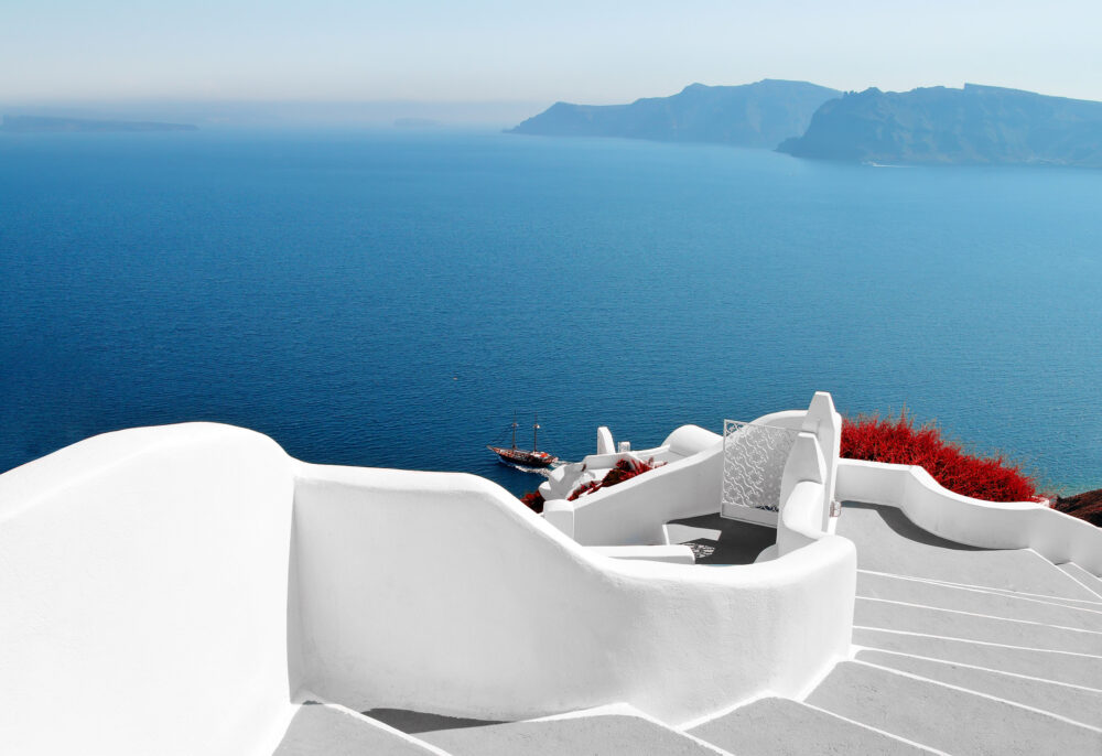 Griechenland Santorini Treppenstufen