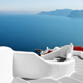 Griechenland Santorini Treppenstufen